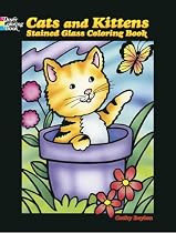 Cats and Kittens Stained Glass Coloring Book