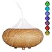 LSoug Cool Mist Air Humidifier - 7 Color LED Lights Changing, 140ml Essential Oil Diffuser Portable Aromatherapy, Waterless Auto Shut-off for Home Office Bedroom Room