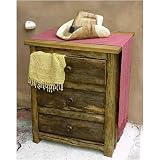 Old Western Style Teak Wood Carvers Night Stand
