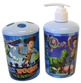 Disney Pixar 2pc Toothbrush Holder and Soap Dispenser Toy Story Bath Set - Toy Story Toothbrush Holder - Toy Story Soap Pump