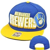 47 Forty Seven Brand Snap Back Wool Slamma Jamma Hat Cap MLB Milwaukee Brewers