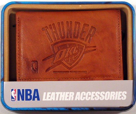 Oklahoma City Thunder Embossed Leather Trifold Wallet