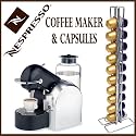 Nespresso D290C Concept Automatic Espresso Machine & Swissmar Capstore Vista 20 for Nespresso Capsules
