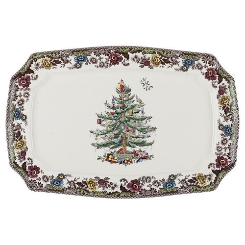 Best Cheap Spode Christmas Tree Grove Rectangular Platter