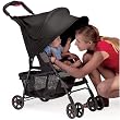 RayShade&reg; UV Protective Stroller Shade Improves Sun Protection for Strollers, Joggers and Prams Black
