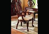 2 Cherry Finish Birch Master Dining Room Arm Chairs