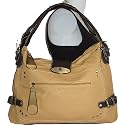 Large Faux Leather Slouchy Urban Zip Hobo Handbag