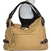 Large Faux Leather Slouchy Urban Zip Hobo Handbag