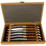 Laguiole Brazilian Rosewood handles steak knife set ~ 6 steak knives