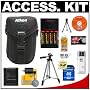 Nikon Coolpix 4800 Neoprene Case + 4GB Memory Card + (4) AA Batteries & Charger + Tripod + Accessory Kit for L14, L15, L18, L19, L20, P50, P60, S10 & S4 Digital Cameras