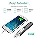 RAVPower Mini 3350mAh Portable Charger External Battery Power Bank with iSmart Technology (Black) + [Apple MFi Certified] 3ft / 0.9m Lightning Cable