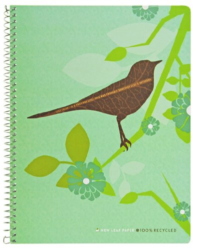 Top Flight New Leaf Paper Reflections 1-Subject Wirebound Notebook, 100 Sheets, College Rule, 100 Percent Recycled Paper, Cover Design May Vary (01117) Top Flight New Leaf Paper Reflections 1-Subject Wirebound Notebook, 100 Sheets, College Rule, 100 Percent Recycled Paper, Cover Design May Vary (01117)