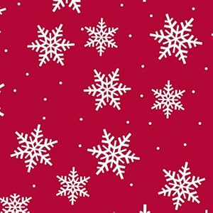 Christmas Fleece Throw Blanket with Finished Edges Snowflakes Red Holiday