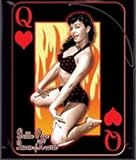 Hot Retro Pin-up Bettie Page Collectible Air Freshener/Review Mirror Ornament with Bettie Page as the Queen of Hearts Playing Card