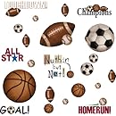 RoomMates RMK1001SCS Play Ball Peel and Stick Wall Decals