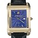 University of Notre Dame Men's Swiss Watch - Gold Quad Blue Dial with Leather Strap by M.LaHart