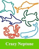 Neptune Sea Glow Dark Crazy Bandz Rubber Bands Bracelets 24pk