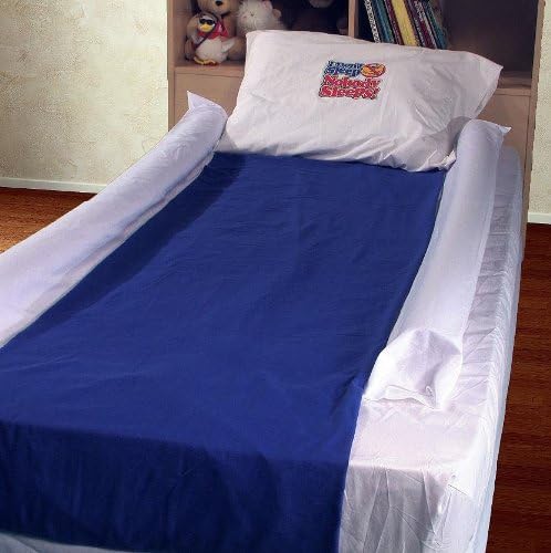 KidsDontRoll Fitted Bed Sheet Set with Graphic #2 on Pillow Case, TWIN (39in x 75in x 12in), White