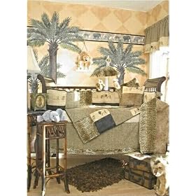 Out of Africa Crib Bedding, 5 piece set with Pillow by Glenna Jean by Glenna Jean