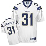 Reebok San Diego Chargers Antonio Cromartie Replica White Jersey Large