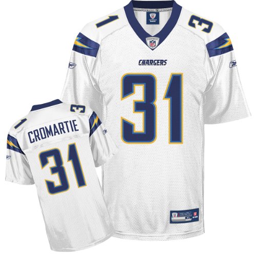 Reebok San Diego Chargers Antonio Cromartie Replica White Jersey Extra Large