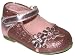 Baby Infant Girls Pink Glitter Mary Janes Flower Dress Shoes
