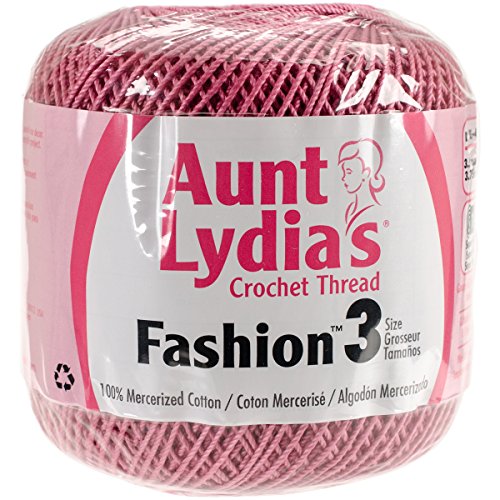 Coats Crochet Aunt Lydia s Fashion Crochet, Cotton Size 3, Warm Rose