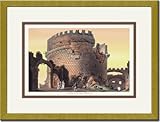 Gold Framed/Matted Print 17x23, Tomb of Cecilia Metella