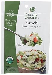Simply Organic Ranch Salad Dressing, 1-Ounce Packets (Pack of 24)