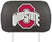FANMATS 12589 Ohio State Buckeyes Embroidered Head Rest Cover Set - 2 Pieces