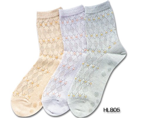 口ゴムゆるゆるソックス（婦人用）　HL805/ベージュ