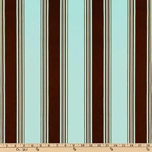 54-Wide-Premier-Prints-Accord-Stripe-Brown-French-Blue-Fabric-By-The-Yard