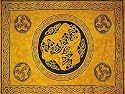 "Gold Horses" 44" x 66" Celtic Sarong. Color is More Brown than Shown.