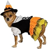 Candy Corn Witch Dog Costume (Size: Small)