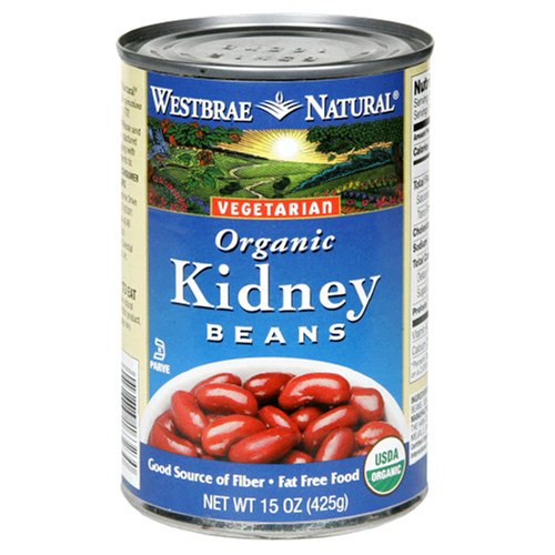 Westbrae Natural Vegetarian Organic Kidney Beans, 15 Ounce Cans (Pack of 12)