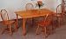 5pc Farm House Oak Finish Wood Dining Table & Chairs Set
