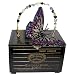 ArtisanStreet's Cigar Box Purse Features Sparkly Removable Butterfly Backed In Ultrasuede. Elegant Butterfly Can Be Worn As Pin. Swing Handle Is Hand Woven From Brass Wire And Vintage Beads. Limited Edition.
