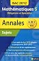 Annales BAC 2012 - Math�matiques S : Sujets