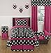 Sweet Jojo Designs 2-Piece Pink Hot Dot Modern Window Treatment Panels