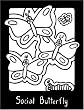 Coloring Board: Social Butterfly