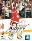 Signed Chris Osgood Picture - w COA - Autographed NHL Photos