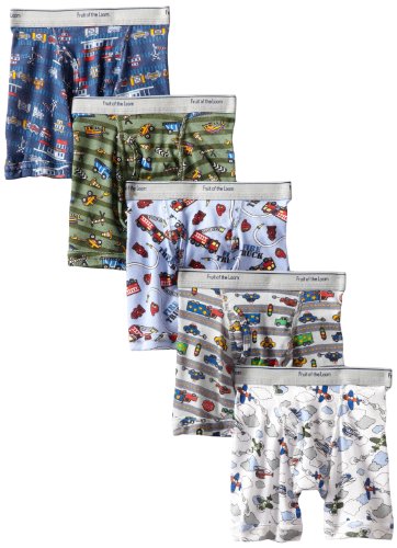 Fruit of the Loom Boys 2-7 Toddler 5 pack Boxer Brief