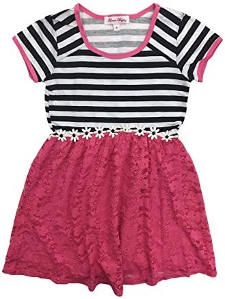 Forever Magic Girls Perfect Fit Cap Sleeve Dress - Hot Pink (x small-4)