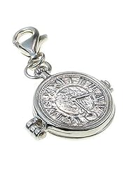 Welded Bliss Sterling 925 Silver Alice Charm Filigree Pocket Watch Opening To Show Movement, Clip Fit WBC1129