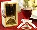 Petite Merlot Wine Glass Gel Candle with Heart Charm - Baby Shower Gifts & Wedding Favors