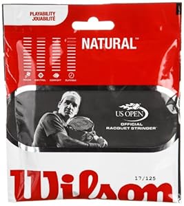 Wilson Sporting Goods Natural Gut Tennis String Set, Tan, 17-Guage