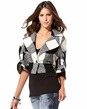 Large Plaid Wool Boucle Jacket