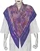 Silk Scarves Square Hand Painted Crepe 44 x 44 inches (sqsrf073)
