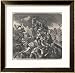 The Huns Under Attila are Defeated by the Visigoths and Romans Commanded by Aetius at Chalons Collections Framed Art Poster Print by Hermann Vogel, 27x25