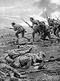 Remaining Survivors of 2nd Battalion, Royal Munster Fusiliers Overrunning German Positions Photographic Poster Print, 24x32